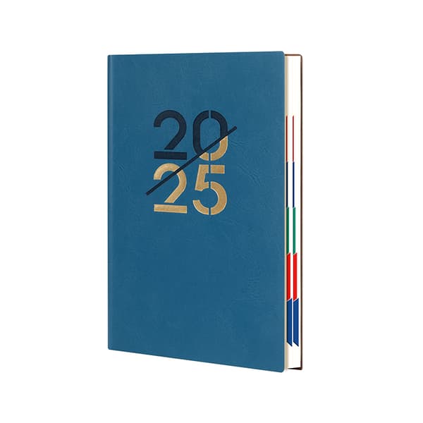 INF 2025 A5 præget notesbog
