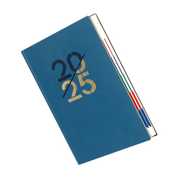 INF 2025 A5 præget notesbog