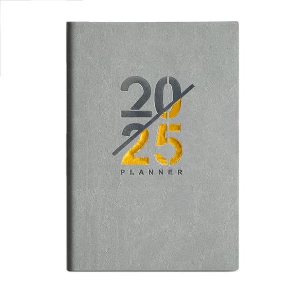INF 2025 A5 notesbog i imiteret læder - Grå