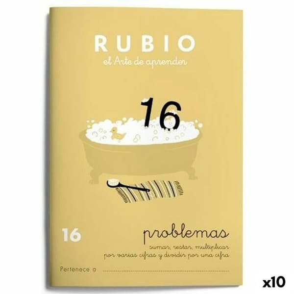 Matematik övningsbok Rubio Nº 16 A5 spanska 20 Blad (10 antal)