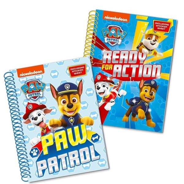 Anteckningsbok med stickers - Paw Patrol Gul Spiralrygg