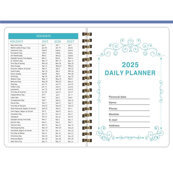 INF 2025 Dagsplanerare Snygg och organiserad