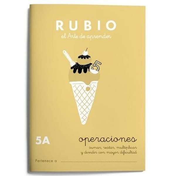 Matematikhæfte Rubio Nº 5A A5 Spansk 20 Ark (10 enheder)