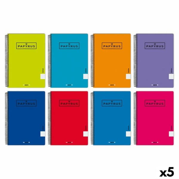 Muistikirja Papyrus 08-Uniclasic Quarto 80 Levyt (5 osaa)