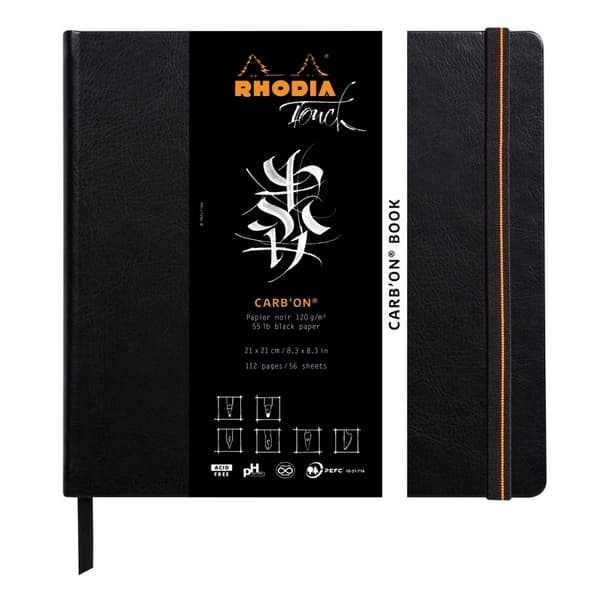 Cahier - Rhodia - Touch Carb'on - Svart - 120 g/m2 - Styvt kantad
