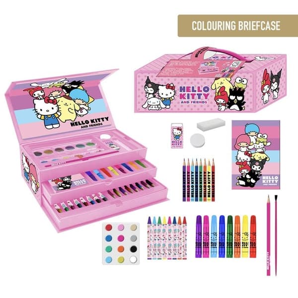 Hello Kitty colouring stationery case