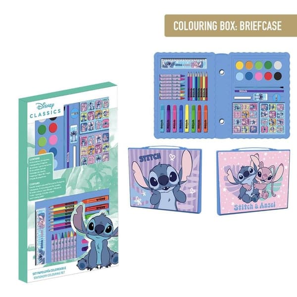 Disney Stitch colouring stationery set