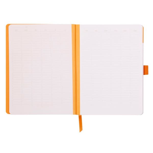 Mikroperforerad pappersanteckningsbok med resår + Rhodia Meeting-penna