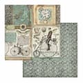 Miniatyrbild 3 av 3: Set med 22 ark "Fantastic Voyages" scrapbookingpapper från Stamperia (30,5x30,5 cm)