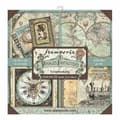 Miniatyrbild 1 av 3: Set med 22 ark "Fantastic Voyages" scrapbookingpapper från Stamperia (30,5x30,5 cm)