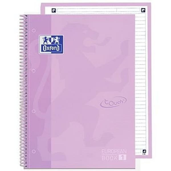 Anteckningsbok Oxford EUROPEANBOOK 1 Lavendel Bakverk A4+ 80 Blad 5 Delar (2 antal)