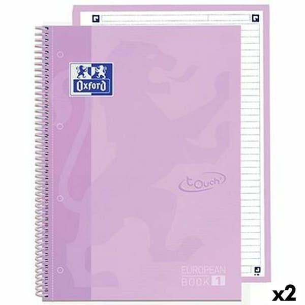 Muistikirja Oxford EUROPEANBOOK 1 Laventeli Kakku A4+ 80 Levyt 5 Kappaletta (2 osaa)