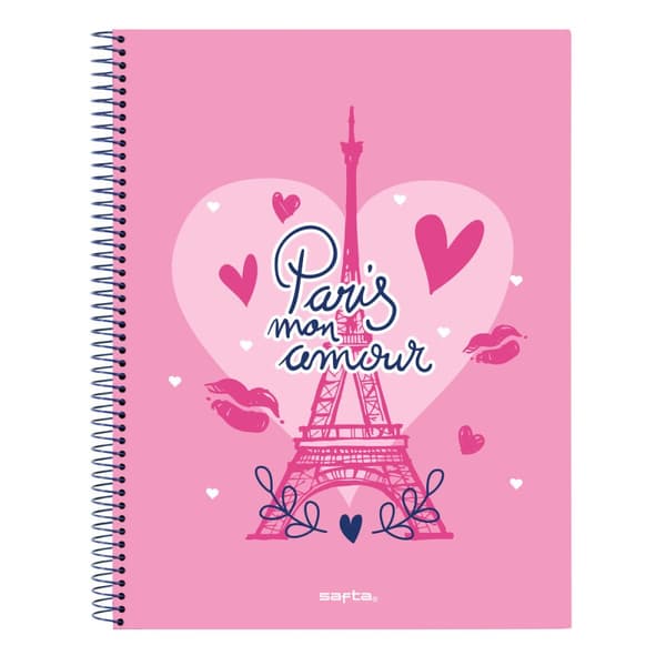 Anteckningsbok Safta Paris Rosa Marinblå A4 120 Blad