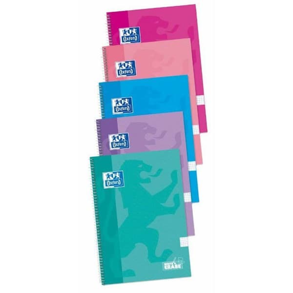 Oxford Notebook - 400122766 - Multicolor Notebook 80 paneler Din A4 (5 enheter)