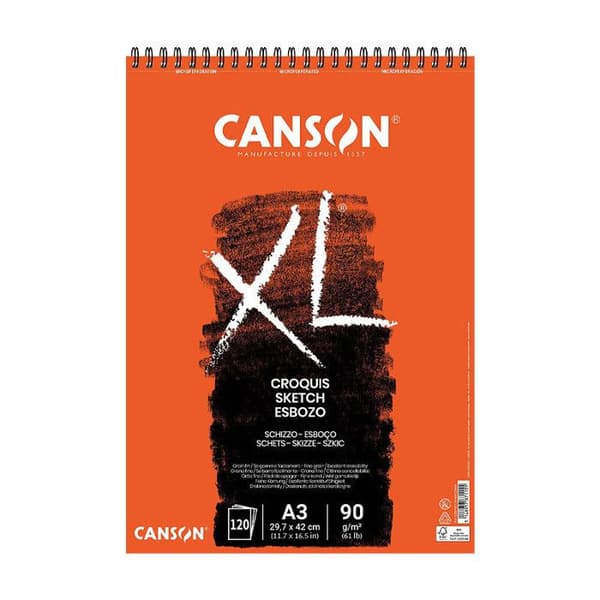 Spiral Album - CANSON - XL® A3 - 120 ark - 90 g - Skiss - Tillverkad i Frankrike