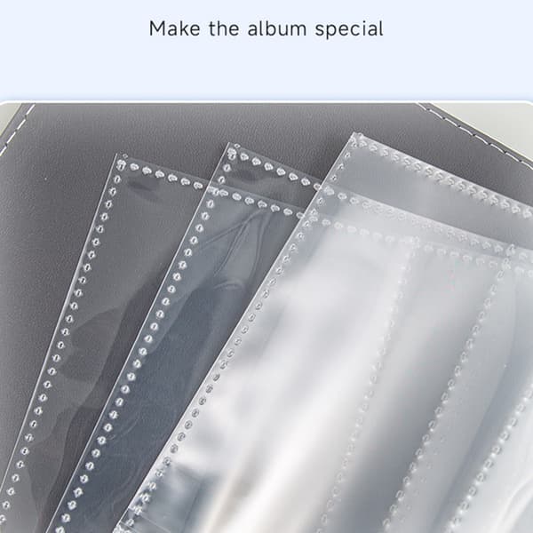 INF Oppbevaringsalbum med 10 lommer og fire rutenett per side Hvit