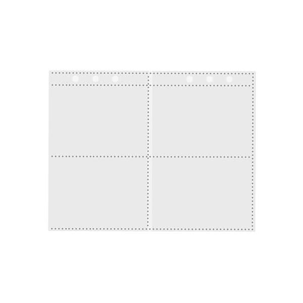 INF 10-pack förvaringsalbum med fyra fack per sida Vit
