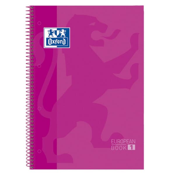 Notesbog Oxford European Book Fuchsia A4 A4+ 80 Ark 5 Dele