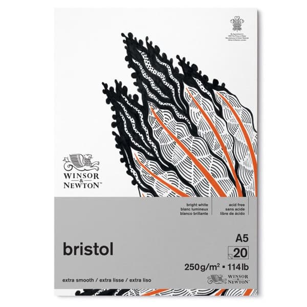 Bristolblock - Extra slät - A5 - 250g - 20 ark - Winsor och Newton