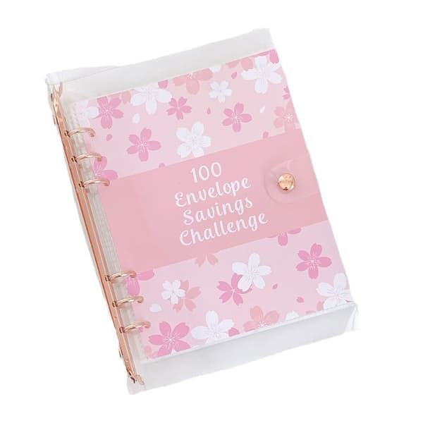 INF A5 Sakura Notatbok med konvolutter for pengesparing