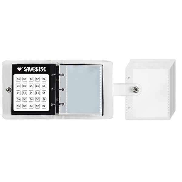 INF Pengeudfordringsbog - Mini-PVC-budgetplanlægger - $150-mål