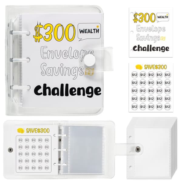 INF Money Saving Challenge Binder - Mini Cash Konvolut System - $300 mål