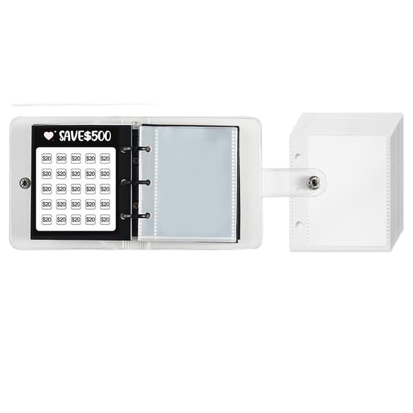 INF Money Saving Challenge Book - Mini PVC-mappe, $500 mål