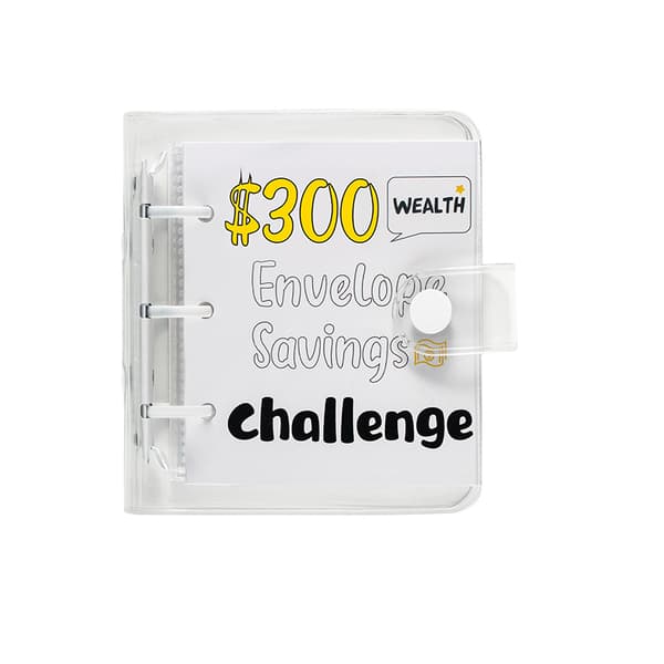 INF Money Saving Challenge Binder - Mini Cash Envelope System - 300 dollarin tavoite