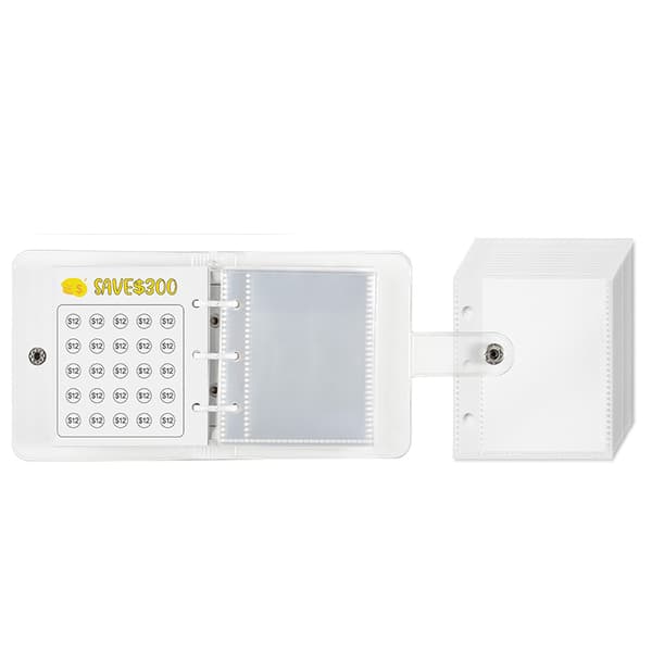 INF Money Saving Challenge Binder - Mini Cash Envelope System - 300 dollarin tavoite