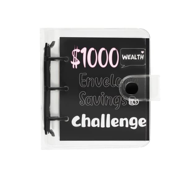 INF Money Saving Challenge Book - Mini Binder PVC Cash Envelope - $1.000
