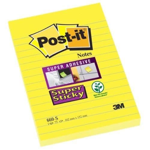 POST-IT Super Sticky anteckningsblock - Påsklilja gul