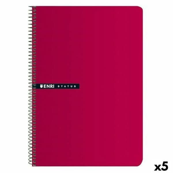 Enri Notebook - 100435746 - Notebook 70 gr Röd (5 enheter)