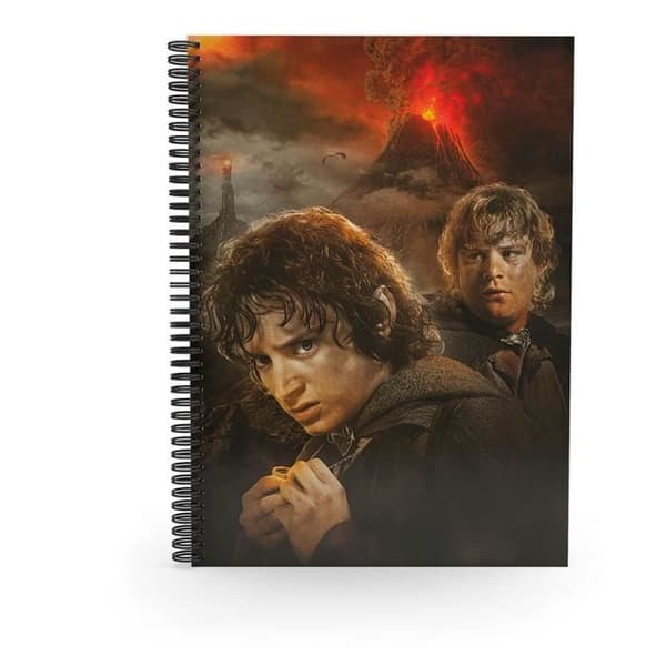 Anteckningsbok - CUADERNO 3D FRODO OCH SAM - Sagan om ringen - 14,8 x 21 (A5) - Stora rutor - Seyès