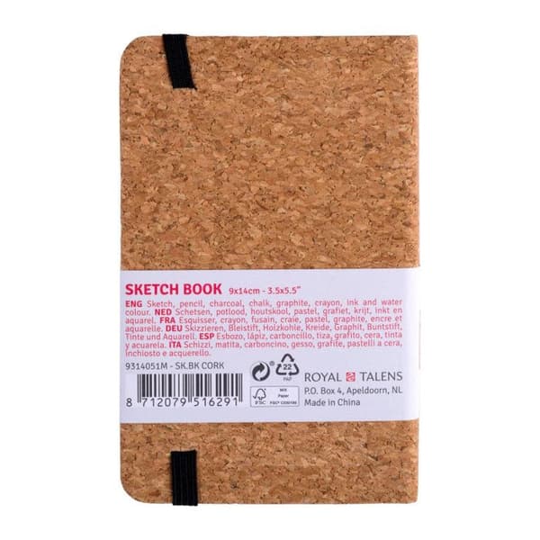 Skissblock - ROYAL TALENS - 9x14cm - 80 sidor - Korkomslag - Ekologisk