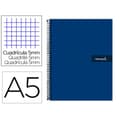 Miniatyrbild 1 av 2: Cahier spirale liderpapel crafty omslagsstansad a5 240s 90g/m2 5x5mm mikroperforerad 6 hål färg marinblå