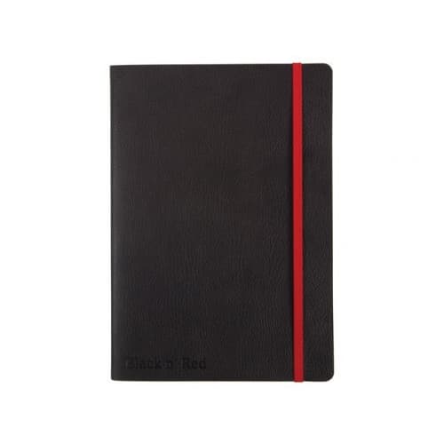 Ant.bok OXFORD Black n´Red A5 soft linj