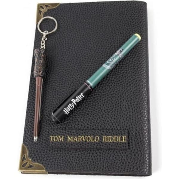 Kit med pappersprodukter - WOW STUFF - Tom Riddle Journal &amp; Osynlig Penna - Svart - Barn - Enkel linje