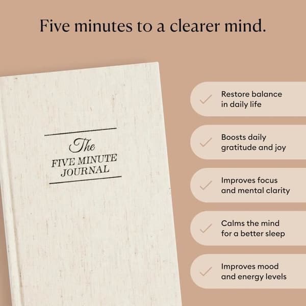Intelligent Change The Five Minute Journal - Daglig tacksamhetsdagbok för lycka, medvetenhet och reflektion -