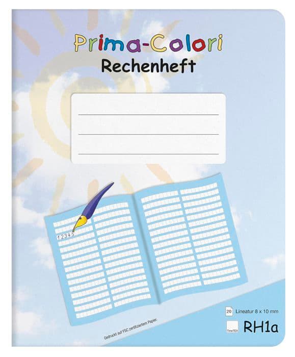 Cahier de texte Timetex - 92321 - Prima-Colori RH1a Cahier de calcul