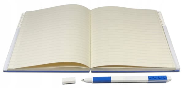 LEGO Notesbog Notesblok Firkantet Blå med Pen