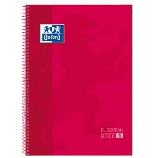 Ringbog Oxford Classic Europeanbook 1 Rød A4+ 80 Ark 5 Dele (2 enheder)