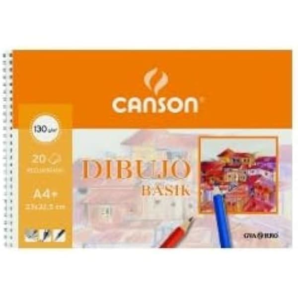 Ritblock - Basic - DIN A4+ - 20 mikroperforerade ark - 2 hål - 23 x 32,5 cm