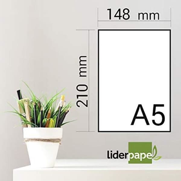 Cahier Spirale - LIDERPAPEL - 935973 - A5 148x210mm - Svart Papper - Exekutivserie
