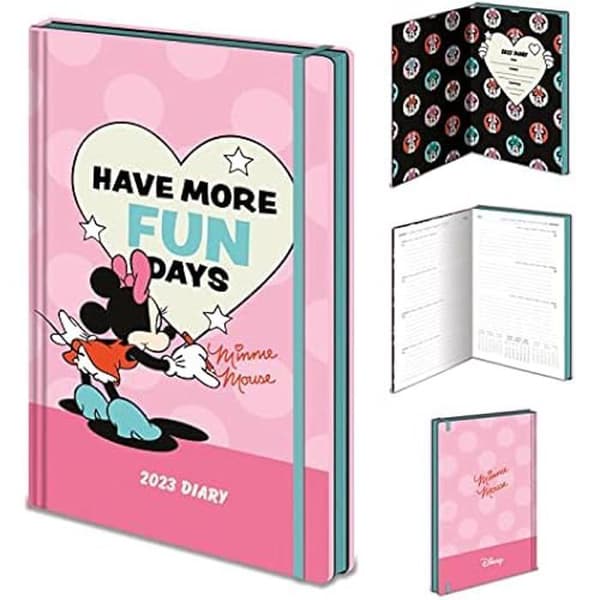 Agenda A5 - PYRAMID INTERNATIONAL - Minnie Mouse - Hårt omslag - Veckoplanerare - 12 månader