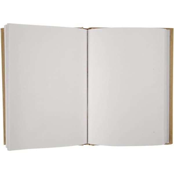 Anteckningsbok i porträttformat med omslag av grovt naturpapper - 60 sidor (80g). ref 26368