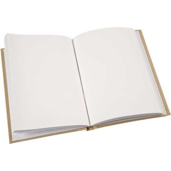 Anteckningsbok i porträttformat med omslag av grovt naturpapper - 60 sidor (80g). ref 26368