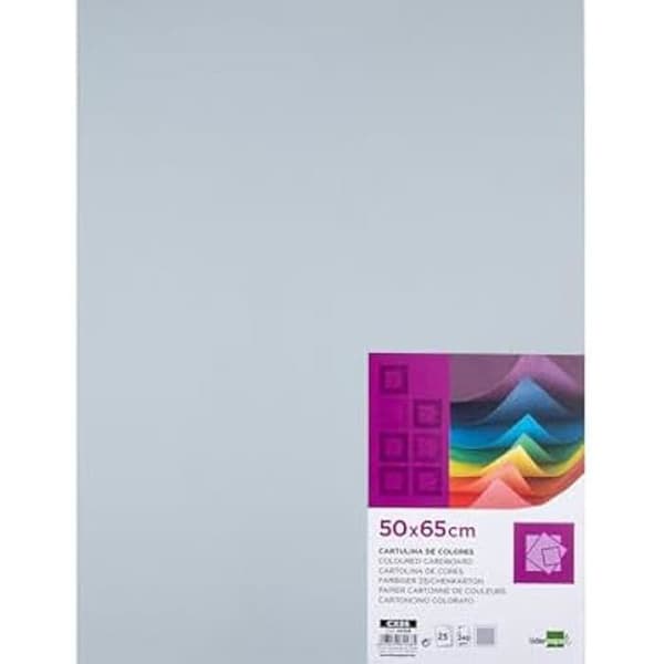Papier cartonné - LIDERPAPEL - cx86 - Pack de 25 - Färg Grå - Dimensioner 50 x 65 cm