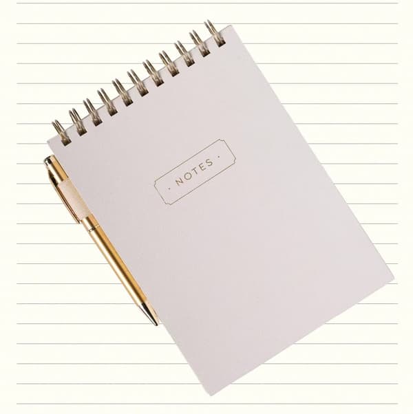 INF Hardcover A5 Spiral Notesbog med Pen, Tyk Linjeret Journal Notesbog