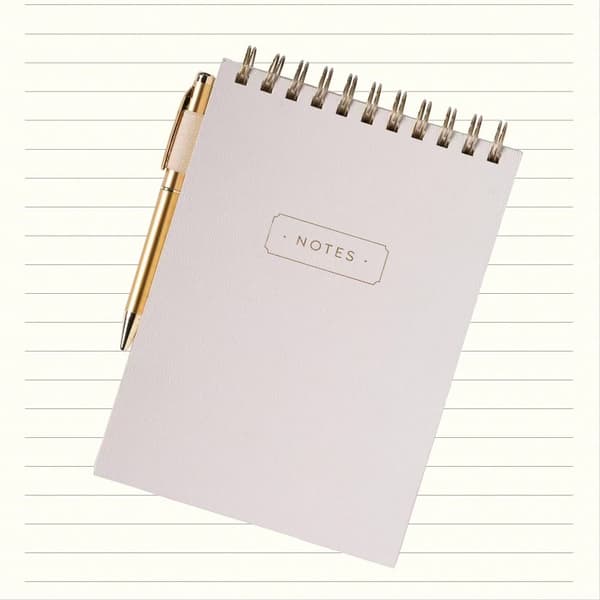 INF Hardcover A5 Spiral Notesbog med Pen, Tyk Linjeret Journal Notesbog