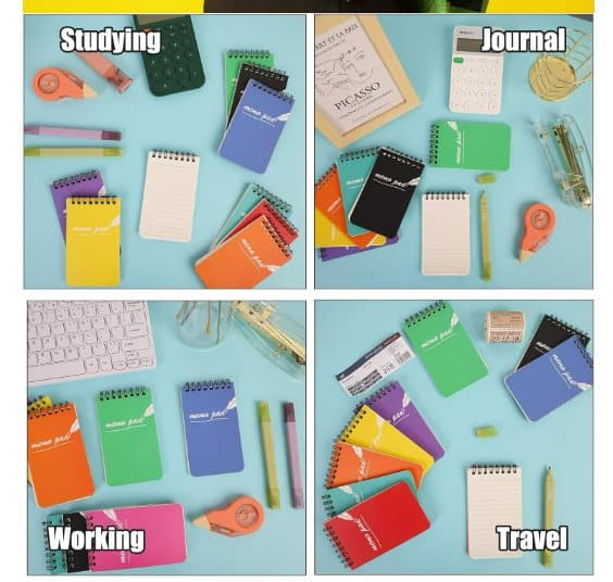 INF Mini Pocket Notebook Set - 9 Pack